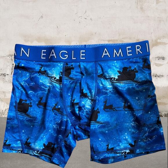 American Eagle NWT Santa Sleigh Flex Boxer Brief Size Medium - Picture 1 of 4